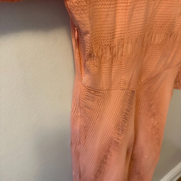 Rachel Comey Amplus Dress Light Pink Pucker Fabric, Puff Sleeve, Midi Length Wom - Picture 6 of 6